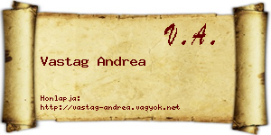 Vastag Andrea névjegykártya