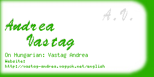 andrea vastag business card